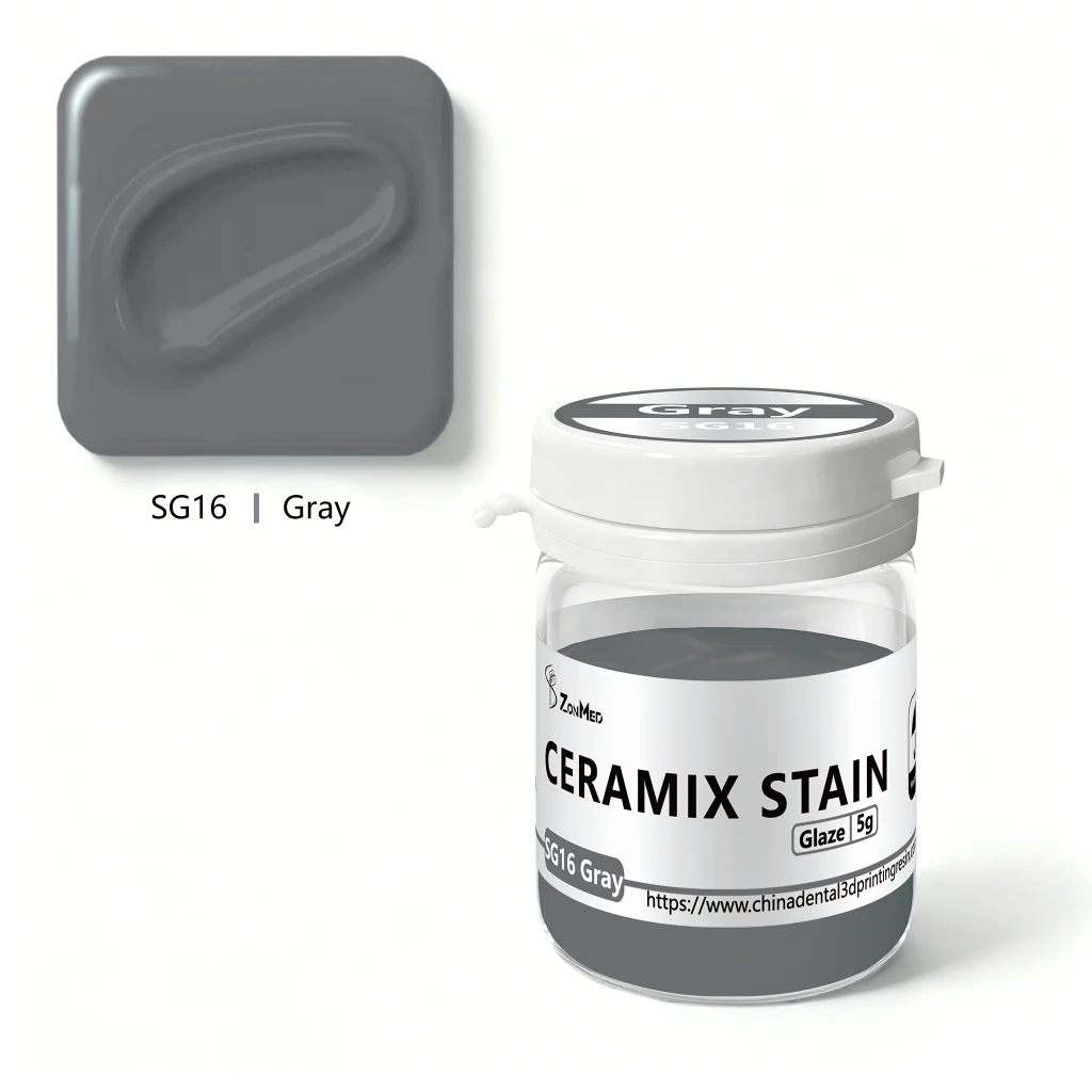 ZonMed Ceramix Stain SG16 Gray - Professional Dental Ceramic Coloring Paste