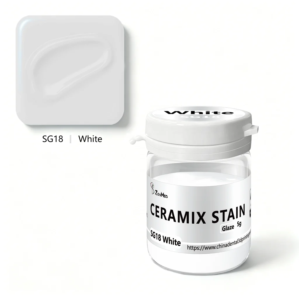 ZonMed Ceramix Stain SG18 White - Professional Dental Ceramic Coloring Paste