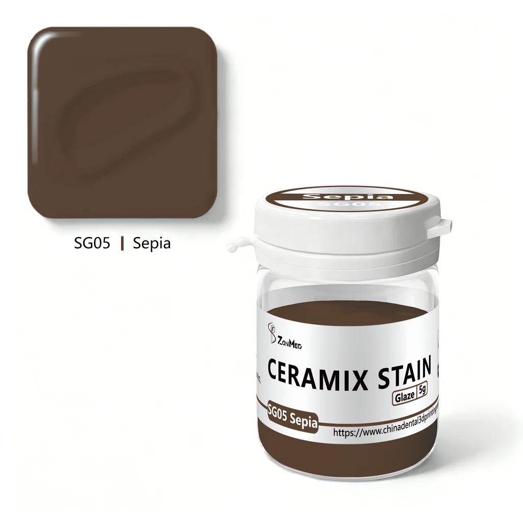 ZonMed Ceramix Stain SG05 Sepia - Professional Dental Ceramic Coloring Paste
