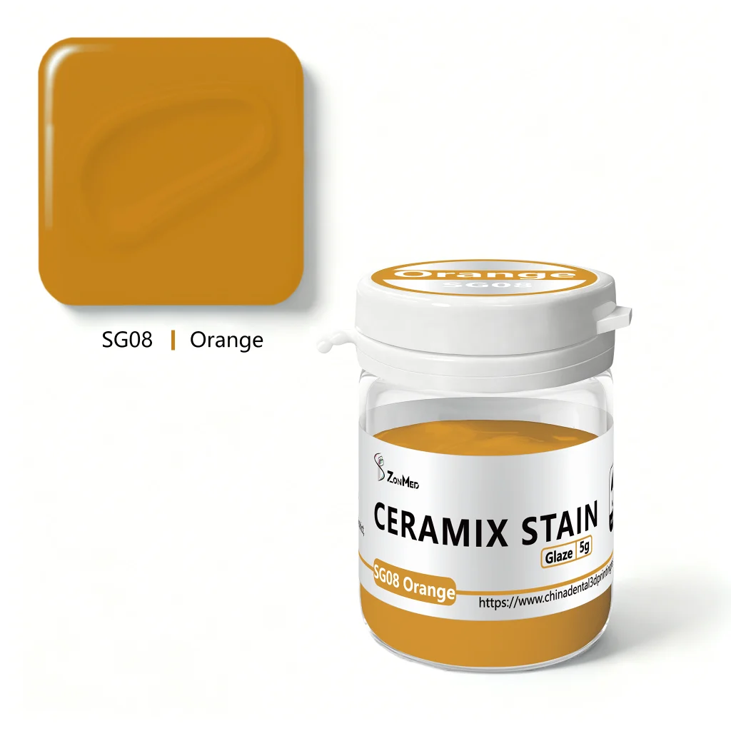 ZonMed Ceramix Stain SG08 Orange - Professional Dental Ceramic Coloring Paste