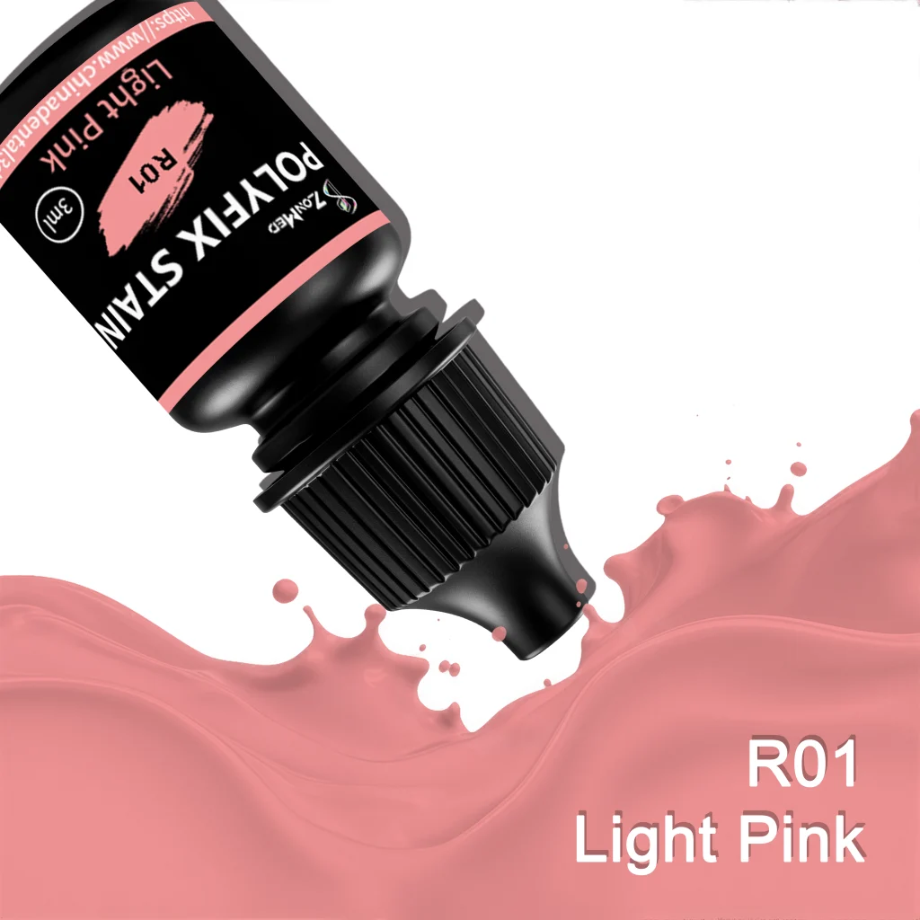 Zonmed PolyFix™ Dental Staining Resin - Light Pink (R01) for Natural Gingiva Shade Characterization