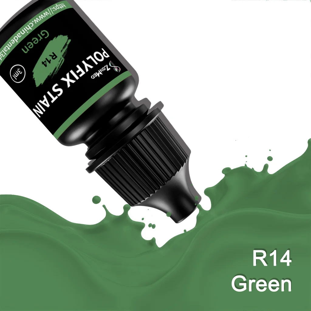 Zonmed Polyfix Stain R14 Green Ceramic Staining Liquid