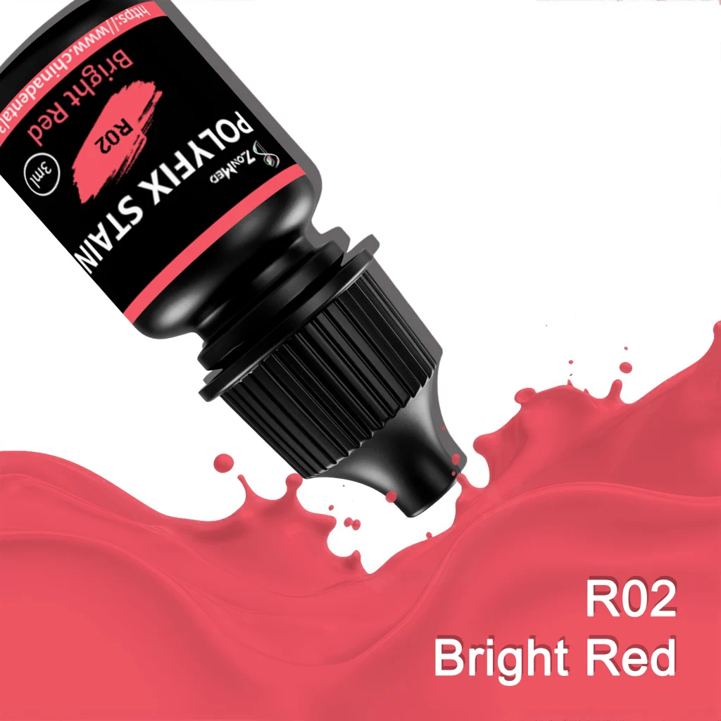 Zonmed PolyFix™ Dental Staining Resin - Bright Red (R02) for Intragingival Characterization