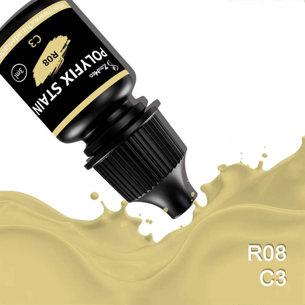 Zonmed PolyFix™ Dental Staining Resin - C3 Shade for Gray-Tone Dentin Mapping