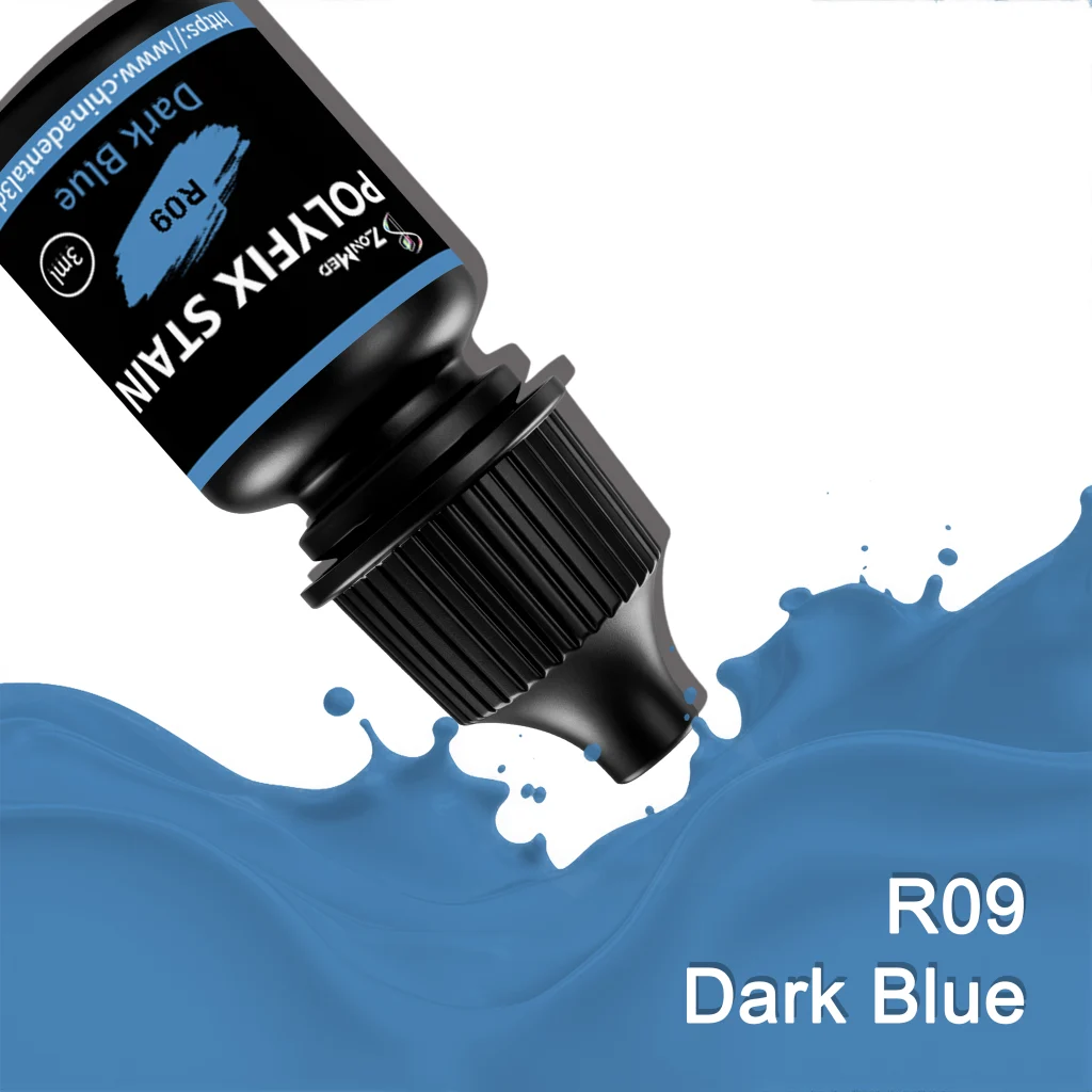 Zonmed PolyFix™ Dental Staining Resin - R09 Dark Blue for Aesthetic Characterization