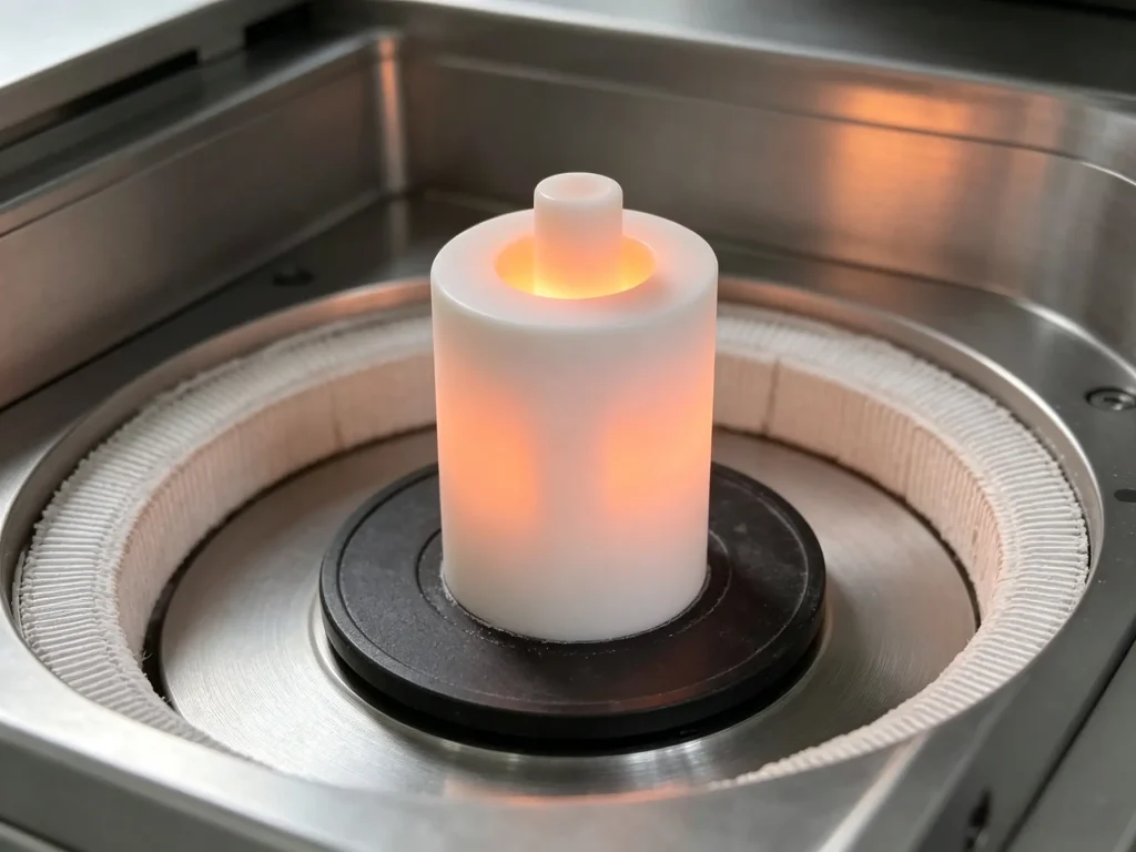 Zonmed PRS-S-C01 Glass Ceramic Block Firing Process in Dental Furnace